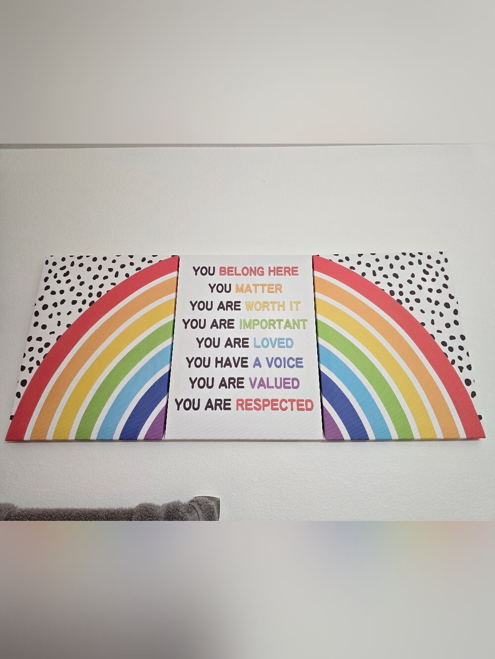 Inspirational Rainbow Wall Art - Multicolor - 3 Panels